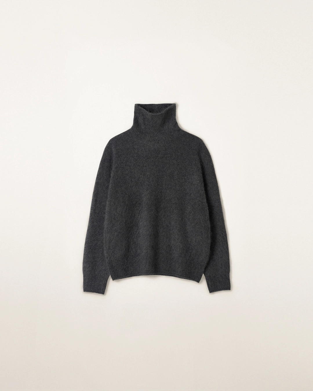 누아르나인 [9/17 순차배송] Hairy High Neck Knit [CHARCOAL] 상품 이미지 1