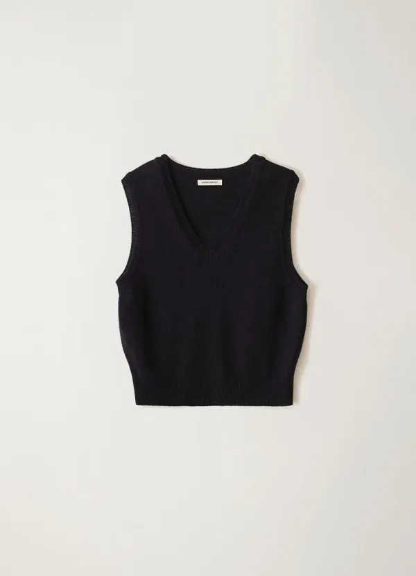 2ND / Basic v-neck slipover (Black)