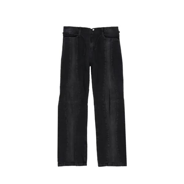 COCOON DENIM PANTS BLACK