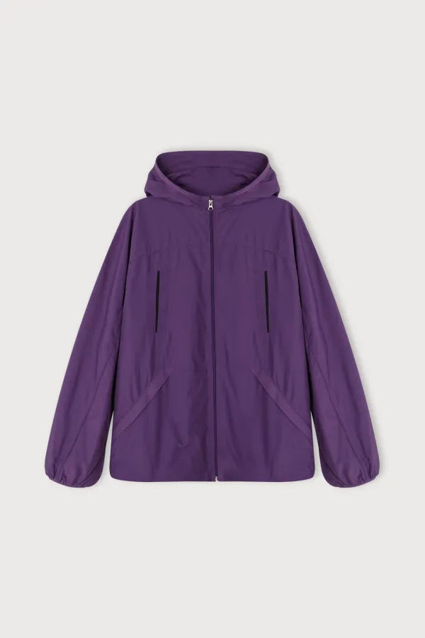HOODED LAYERED JACKET