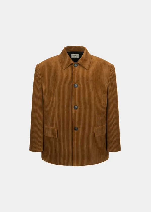 DISTORTED CORDUROY JACKET - BROWN