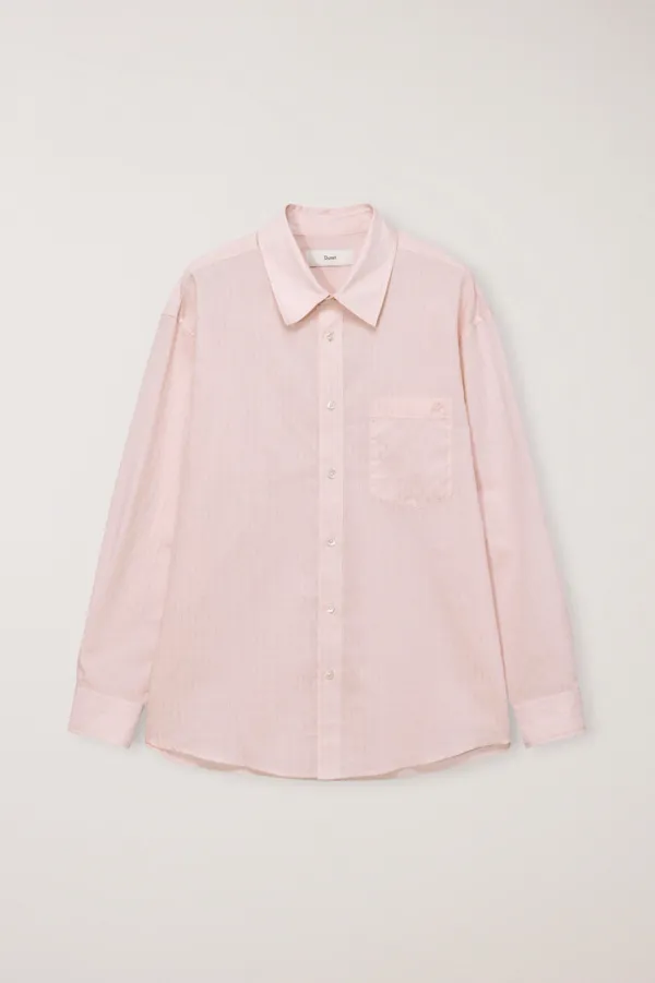 UNISEX SUMMER BREEZE STRIPED OVERSHIRT SOFT PINK_UDSH6B126P1