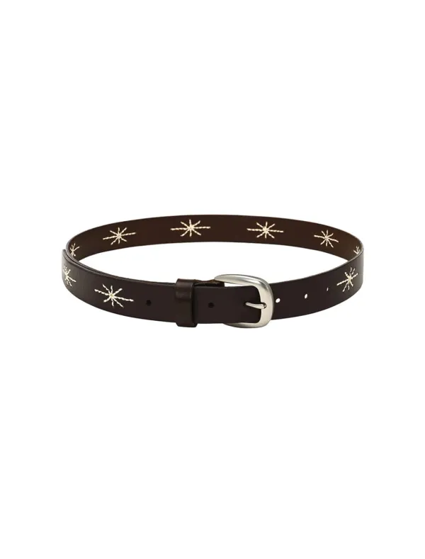 [6th REORDER] STITCH WESTERN BELT [BROWN]