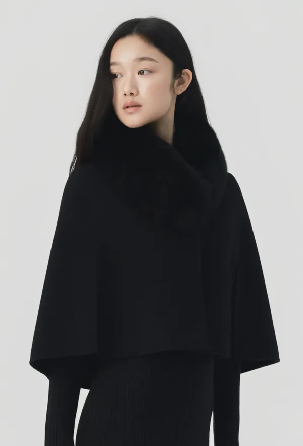 [9/28일 순차출고 예정] Lumiere Fox Fur Warmer (Black)