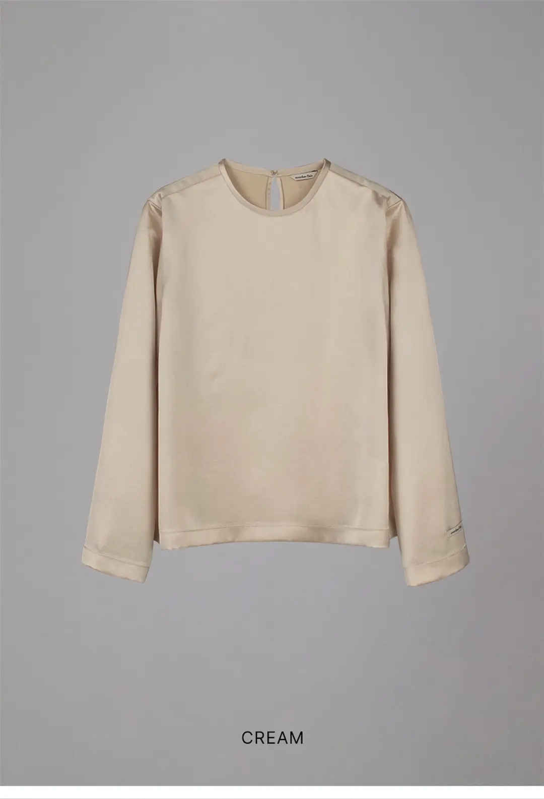 오버듀플레어 BASIC SATIN BLOUSE_CREAM 상품 이미지 3