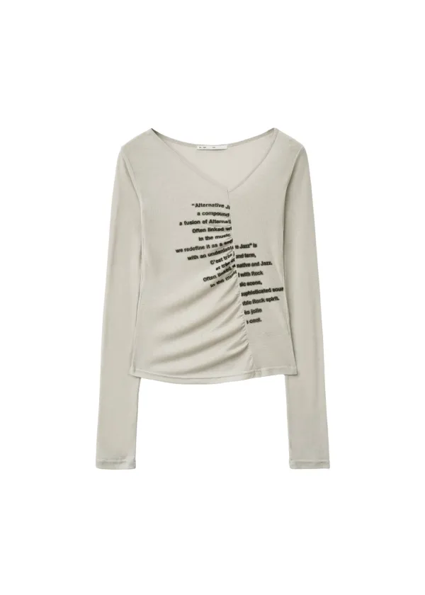 TILTED LETTERING T, BEIGE