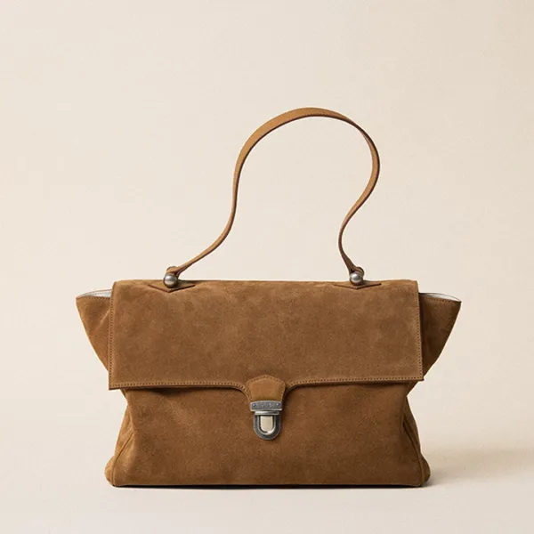 BRIEF BAG_OAK SUEDE