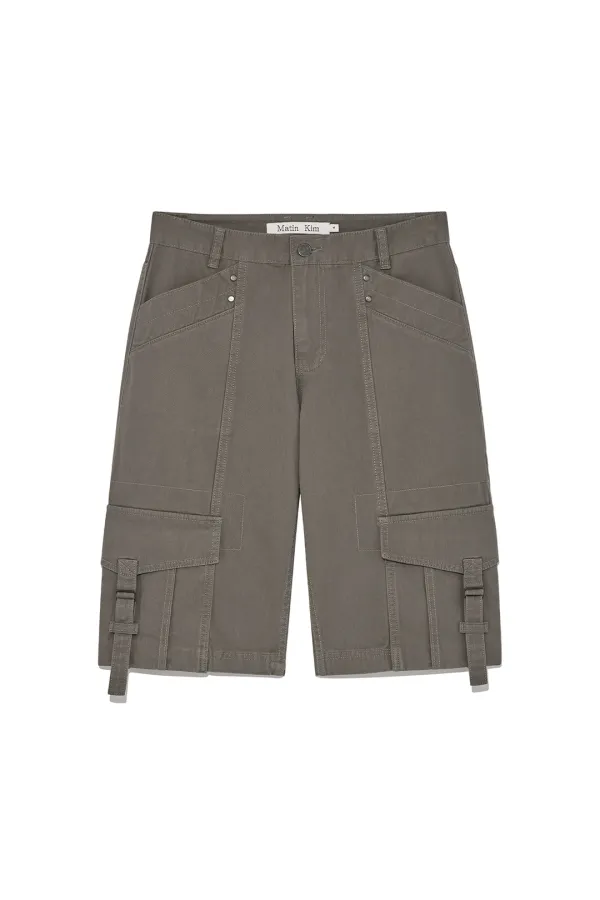 SEMI SLIMFIT BERMUDA PANTS IN KHAKI