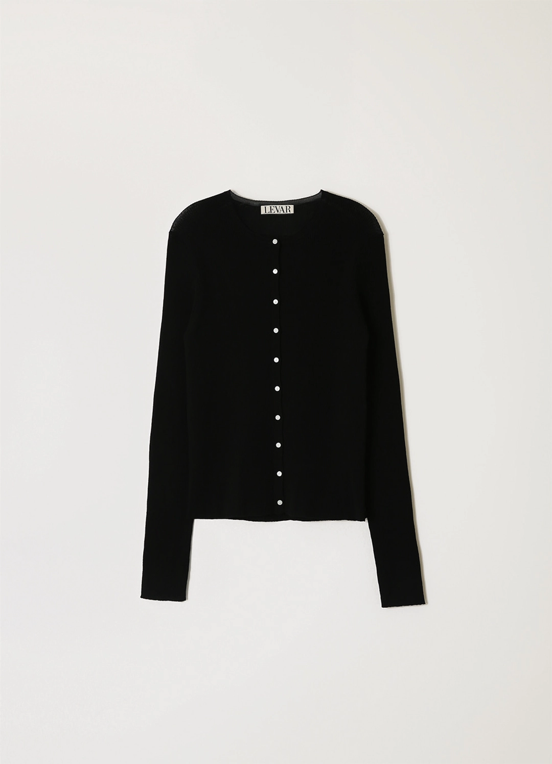 르바 Light Slim Knit Cardigan - Black 상품 이미지 1