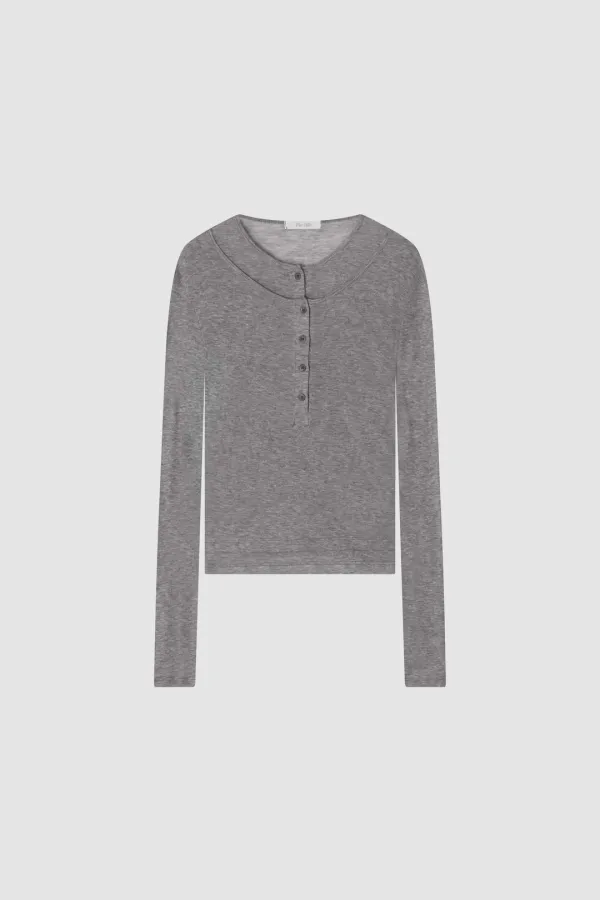 [17th] Layered Long Sleeve T_Gray