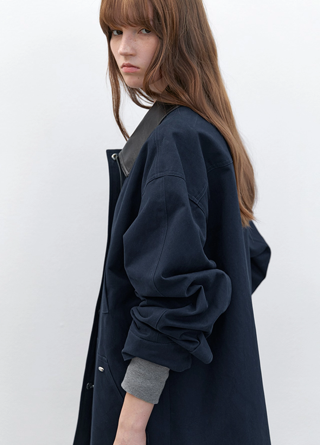 아뜰리에 나인 (CT-1481)CORA LEATHER COTTON JACKET 상품 이미지 1