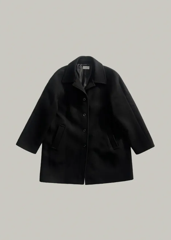 cashmere half balmacan coat