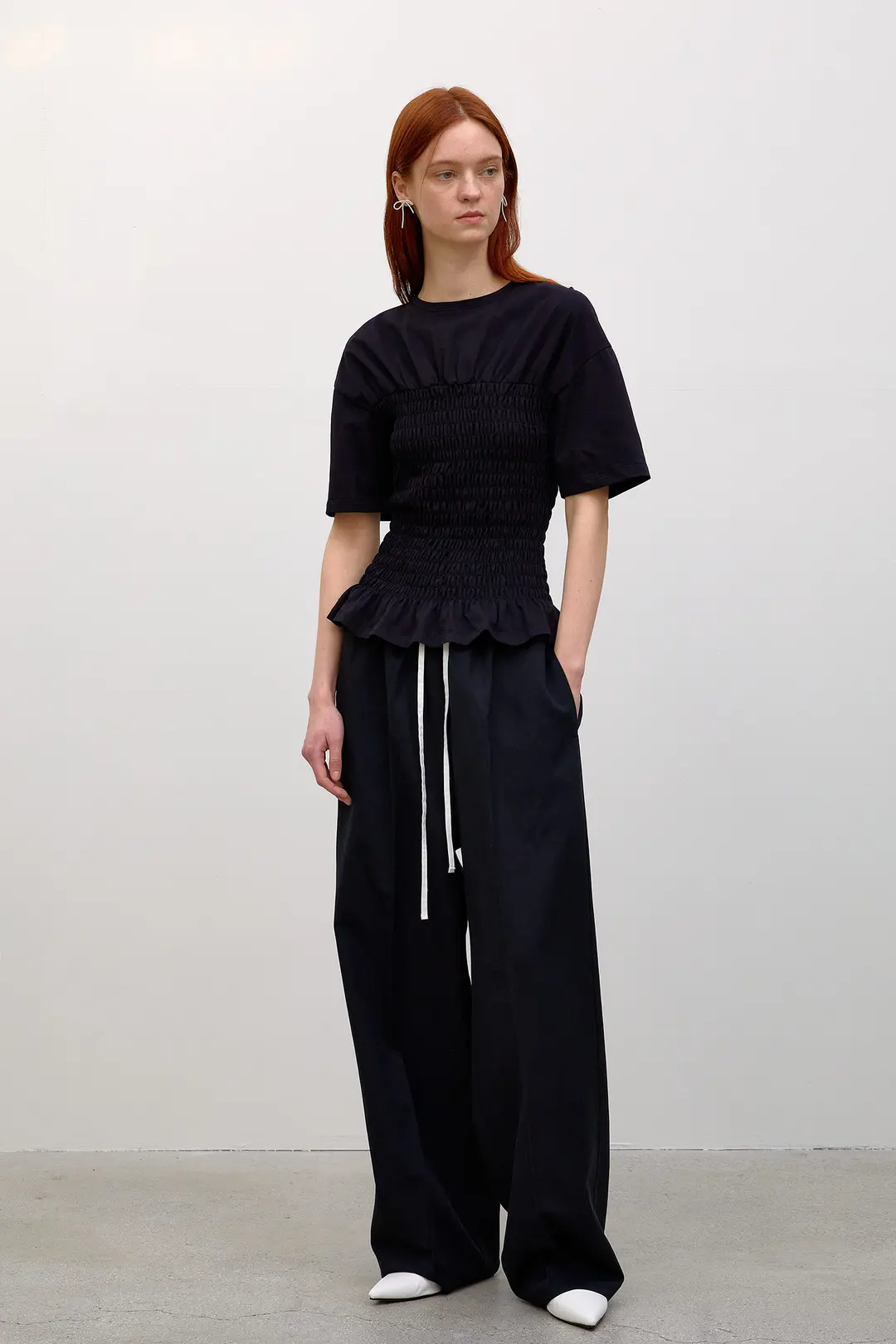오브오브 [2차] Evie Color Block String Pants_Black 상품 이미지 2