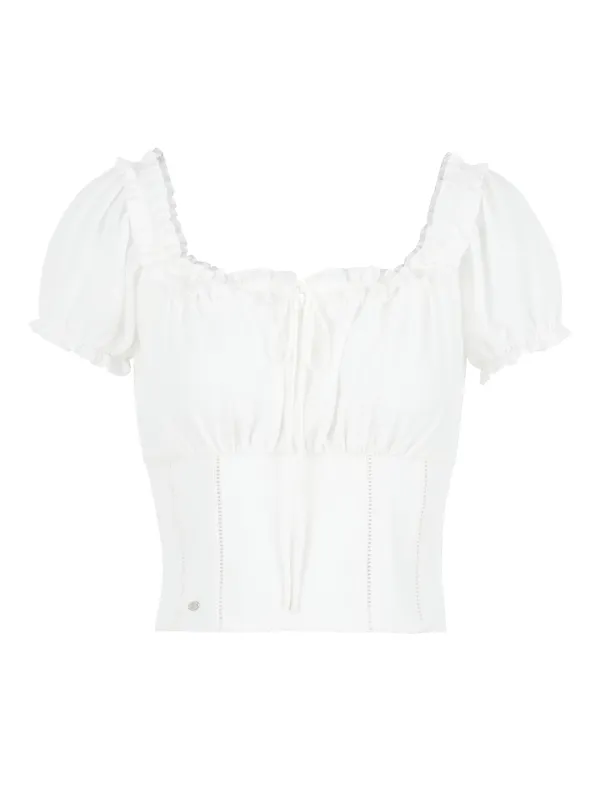 Chiffon Lace Puff BL