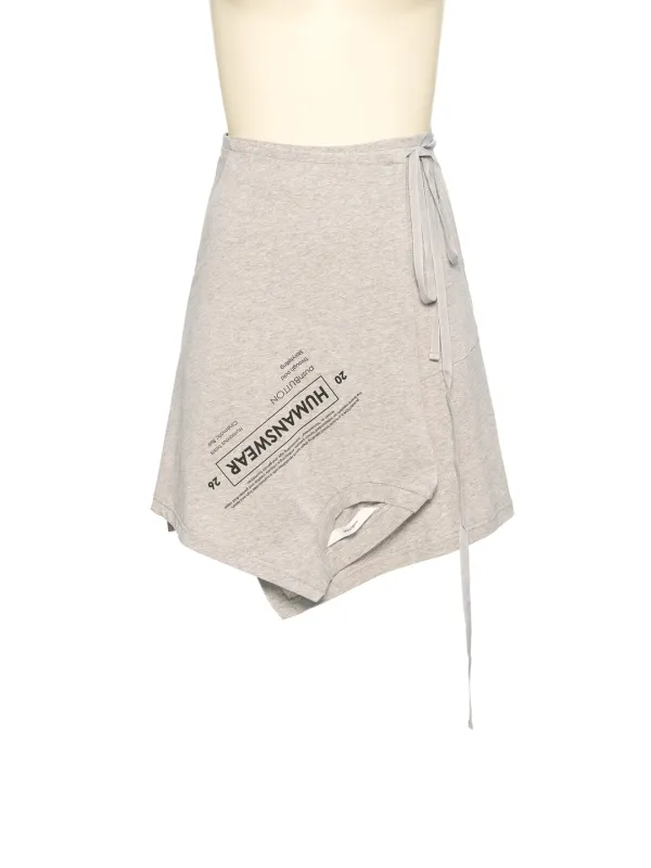 PS26 GRAY WRAP TEE SKIRT