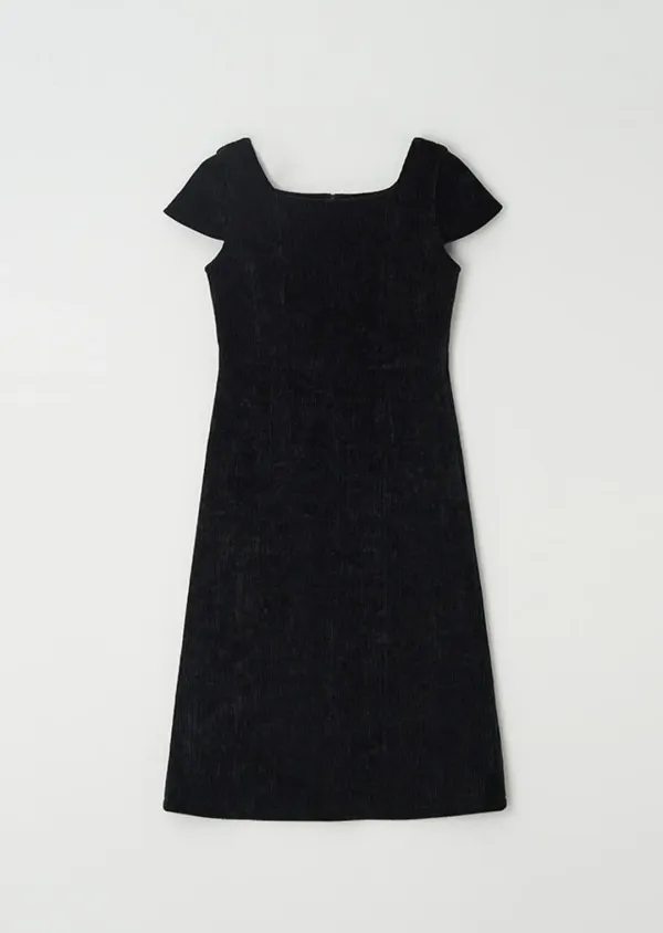 [기장선택] corduroy dress(long)-black