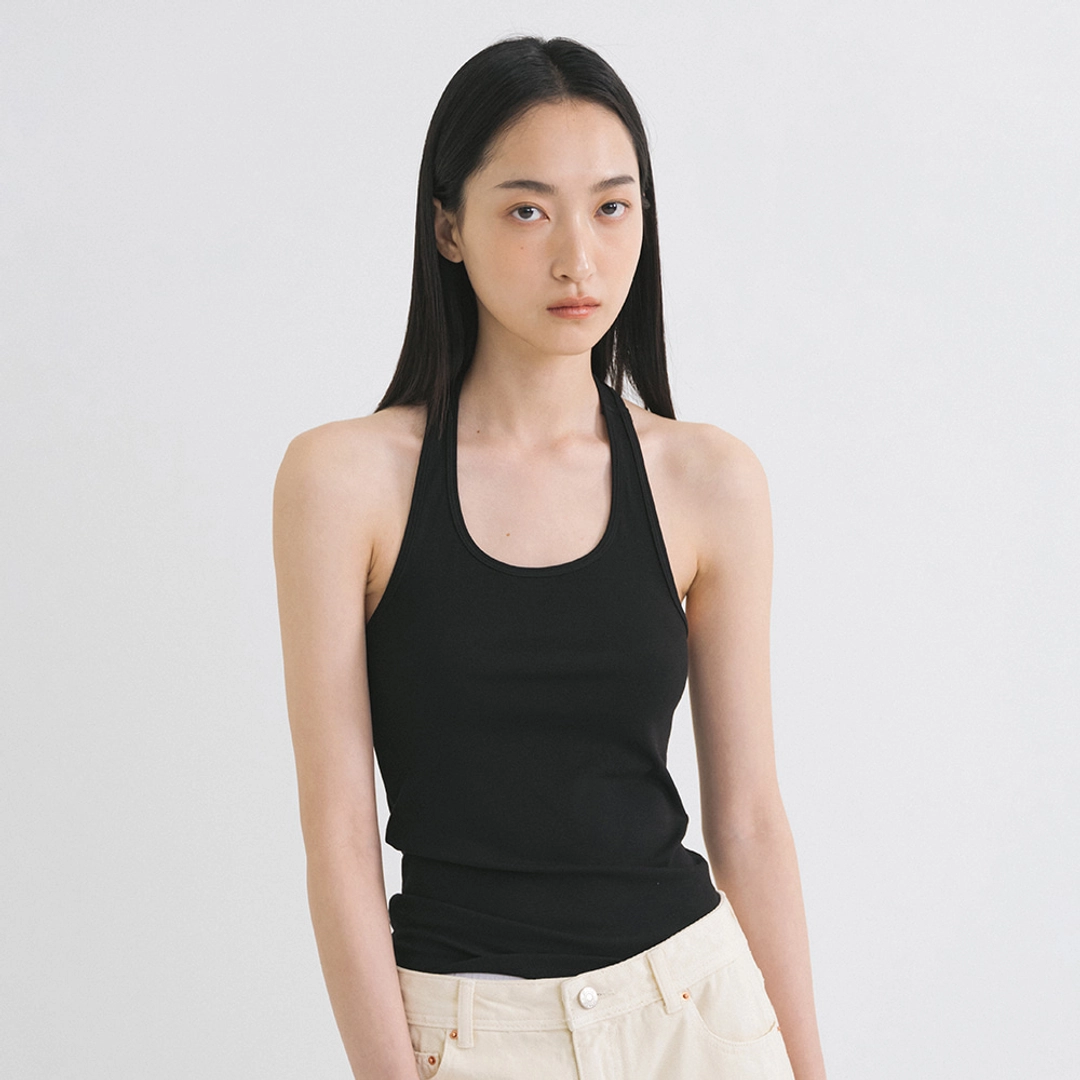 시야쥬 SITP5203 레트로 홀터넥 나시_Black 상품 이미지 2