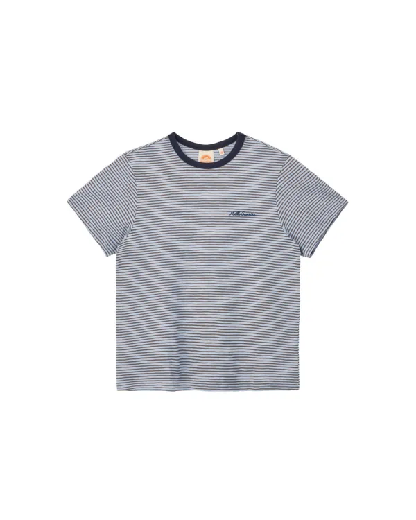 [6/1 순차배송] HS VTG Stripe Tee(W)_Sky Blue