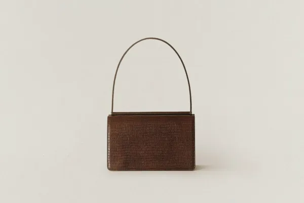SAC PAUMELLE LIZARD CHOCOLATE