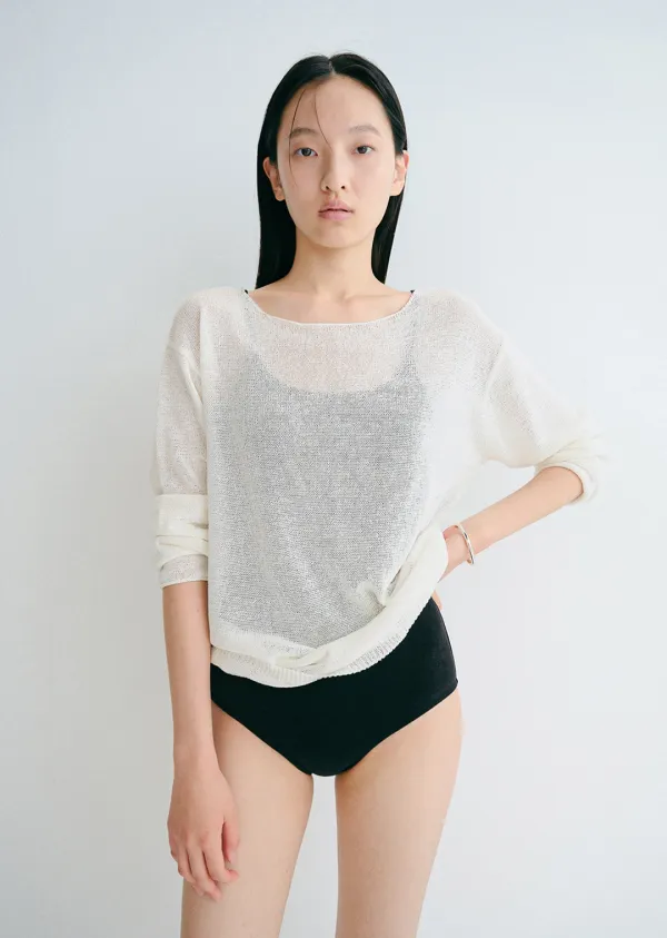 linen loose knit (ivory)