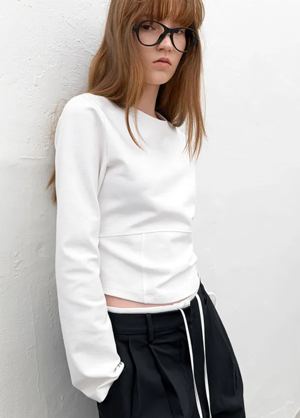 (T-7196)NOVELLA SLIM LINE LONG TEE