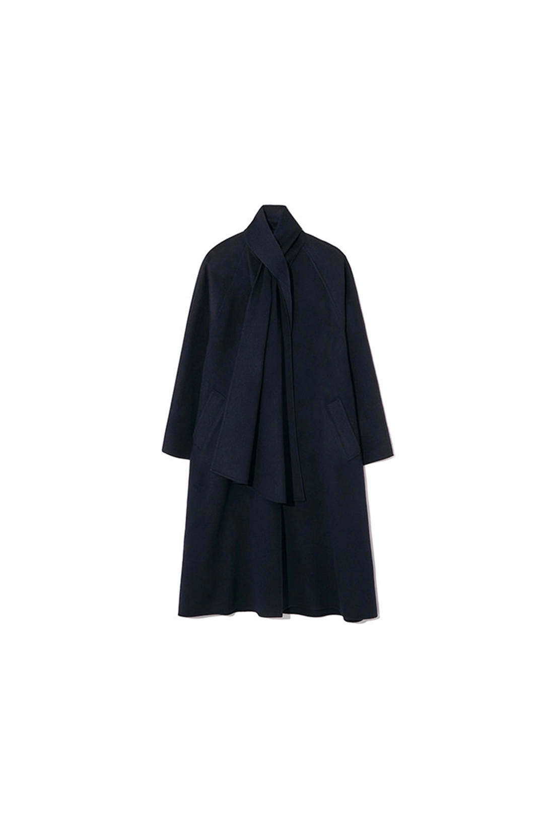 르917 WOOL HANDMADE SCARF COAT [NAVY] 상품 이미지 1