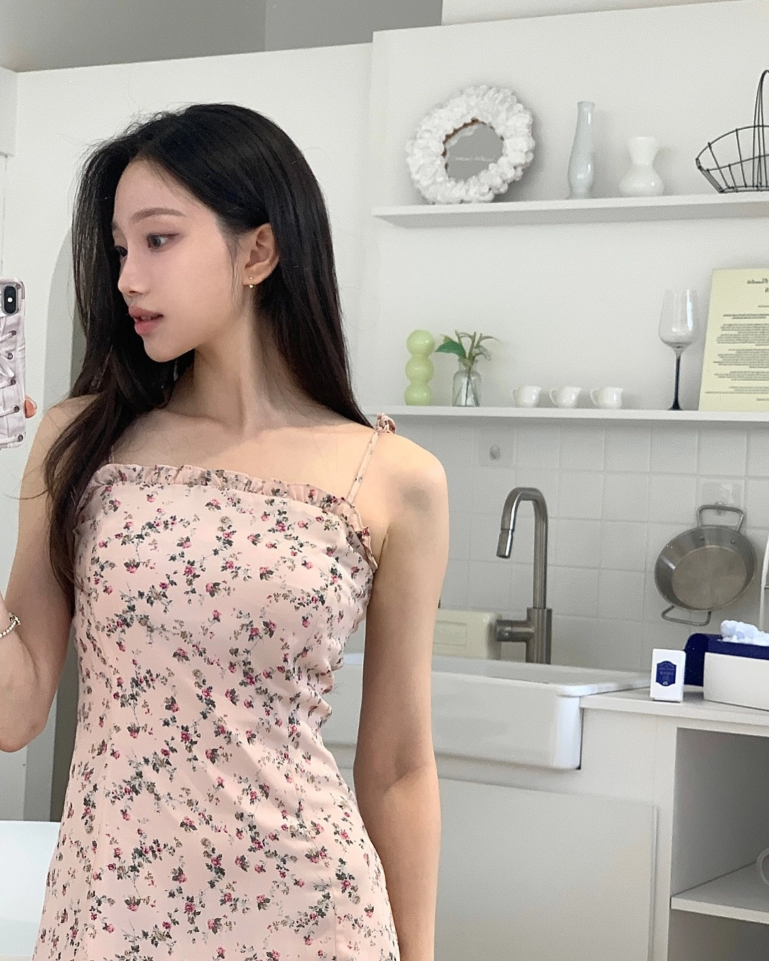 낫유어로즈 @seo2yunFrill mini dress (Pink) 상품 이미지 1