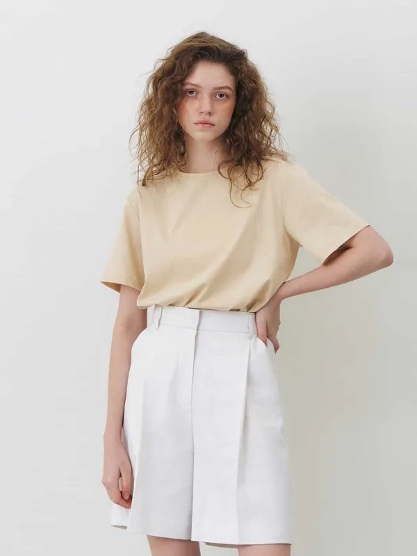 RTS ARMHOLE STITCH SILKET TOP_BEIGE