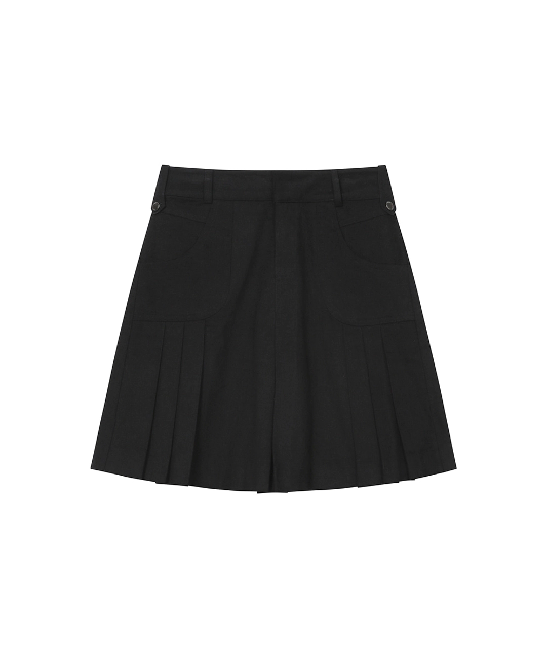 미세키서울 [레이 PICK] Pleats line pocket midi skirt BLACK 상품 이미지 1