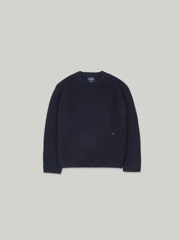 Steady Round Knit - Navy스테디 라운드 니트