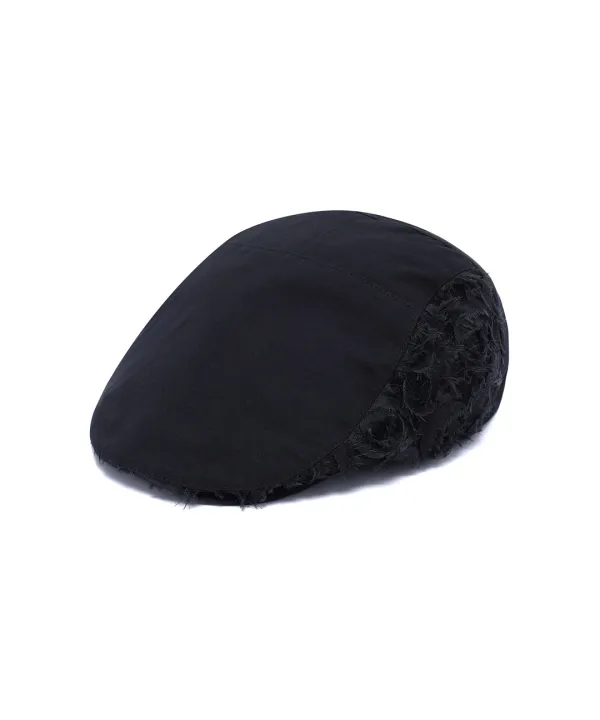 flower lace skull hunting cap[black]