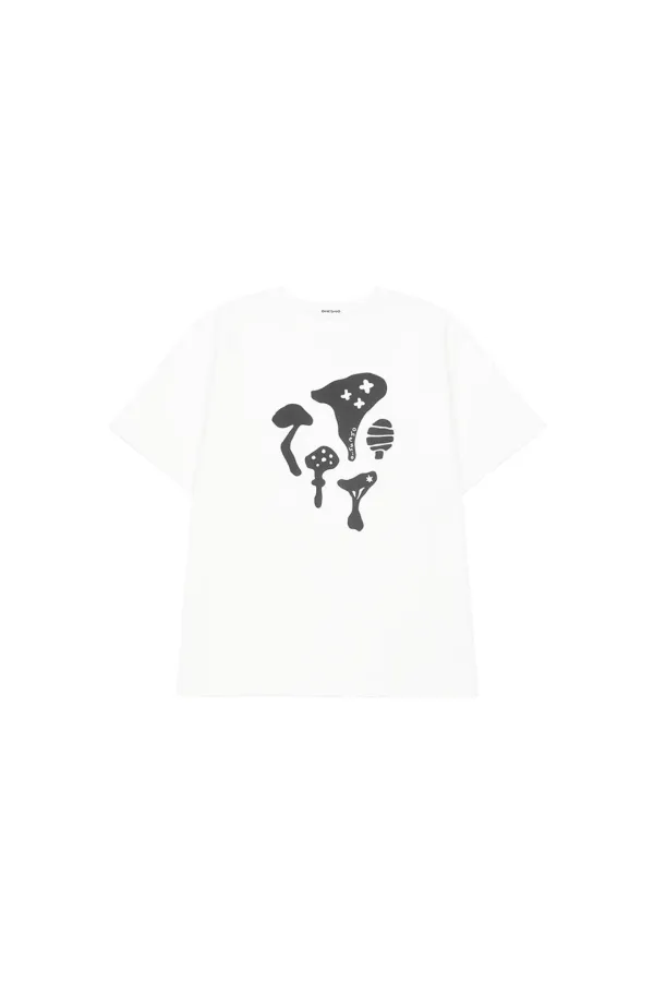 MUSHROOM OVERFIT T-SHIRT, BLACK