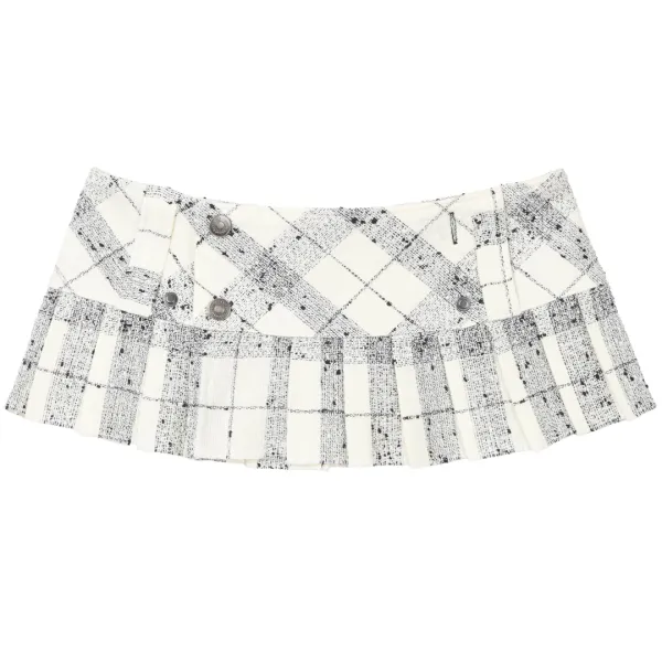 Micro mini pleats skirt (Ivory)