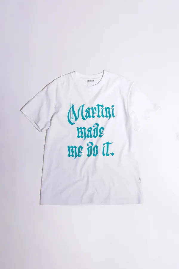 Martini Made Me Do It Tee White