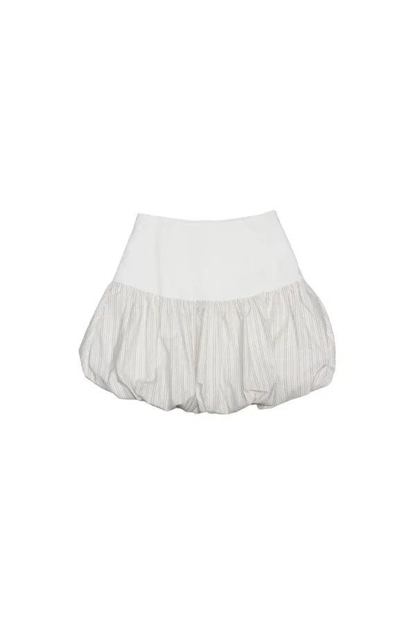 Puffy skirt with stripe