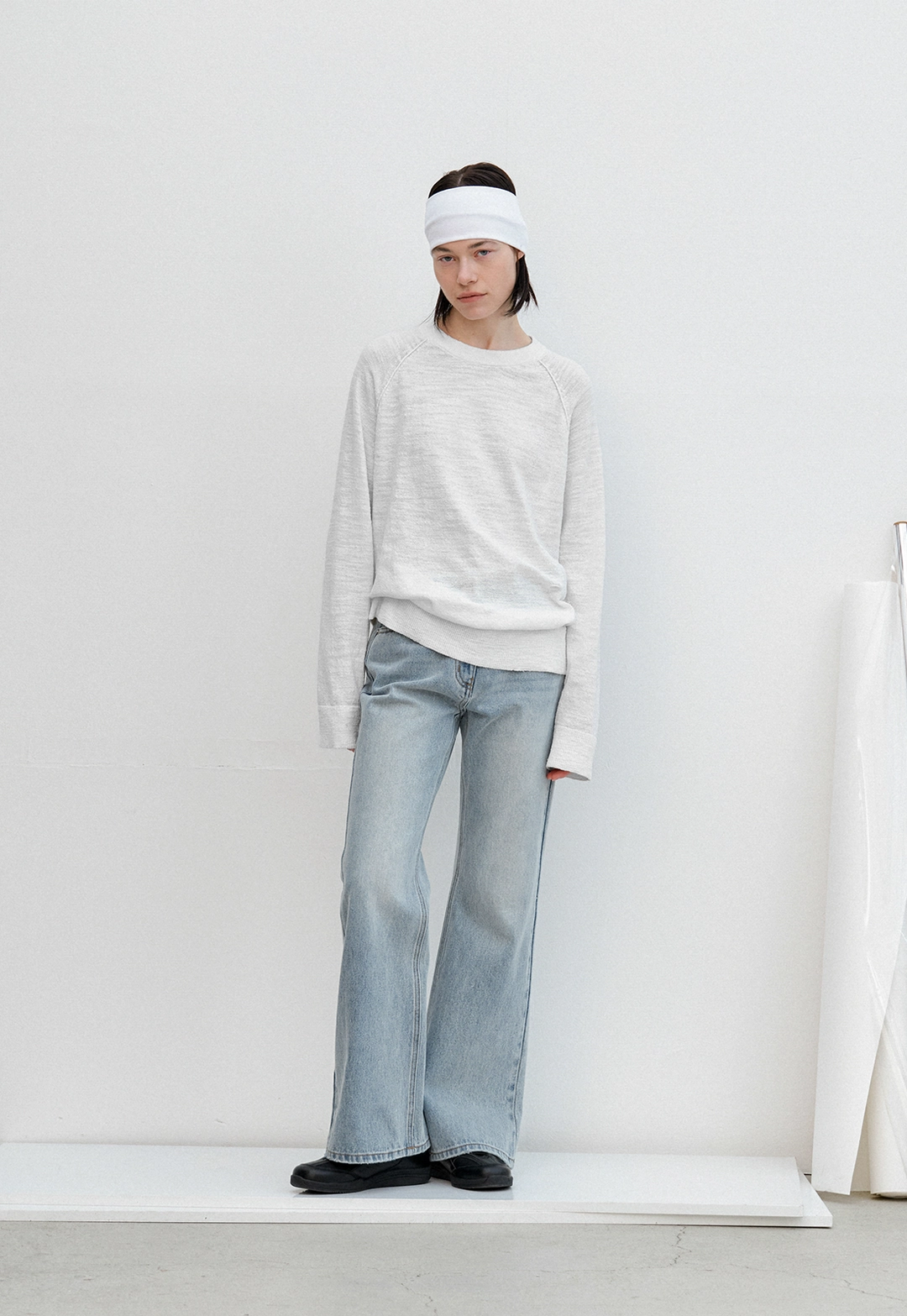 아뜰리에 나인 (PT-5755)AN NATURAL SEMI BOOTSCUT DENIM PANTS 상품 이미지 2