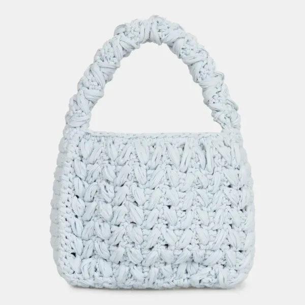 hand craft tote bag (light blue)