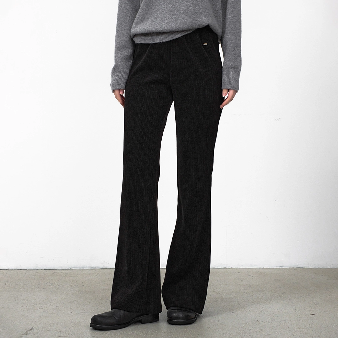 아뜰리에 나인 (PT-5725)WARM TEXTURE BANDING BOOTCUT PANTS 상품 이미지 2