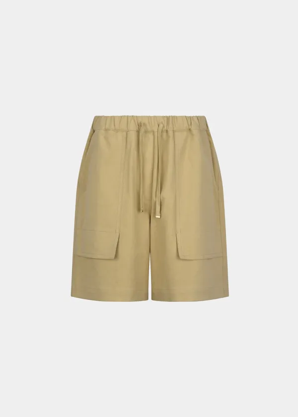 W SAHARA LINEN SHORTS - BEIGE