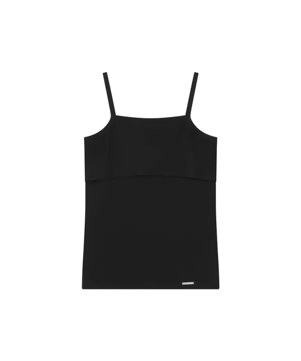 [Flagship Store Exclusive] Basic sheer layered sleeveless BLACK