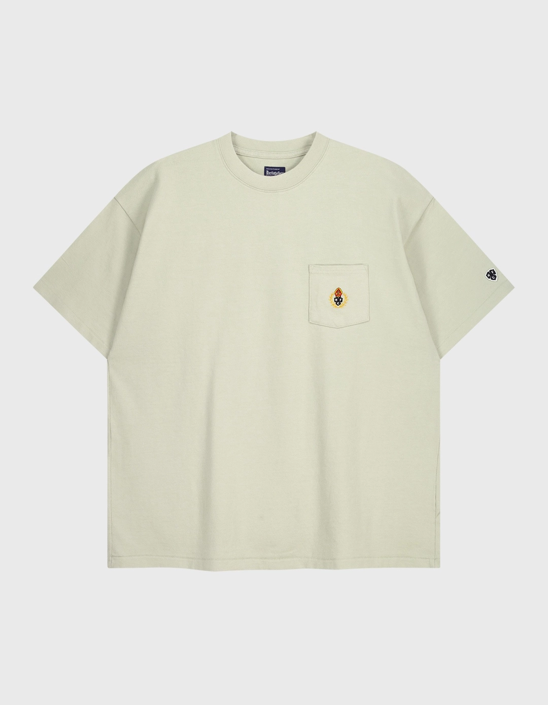 헤리티지플로스 CREST WASHED 14S POCKET T-SHIRT / Greige 상품 이미지 1