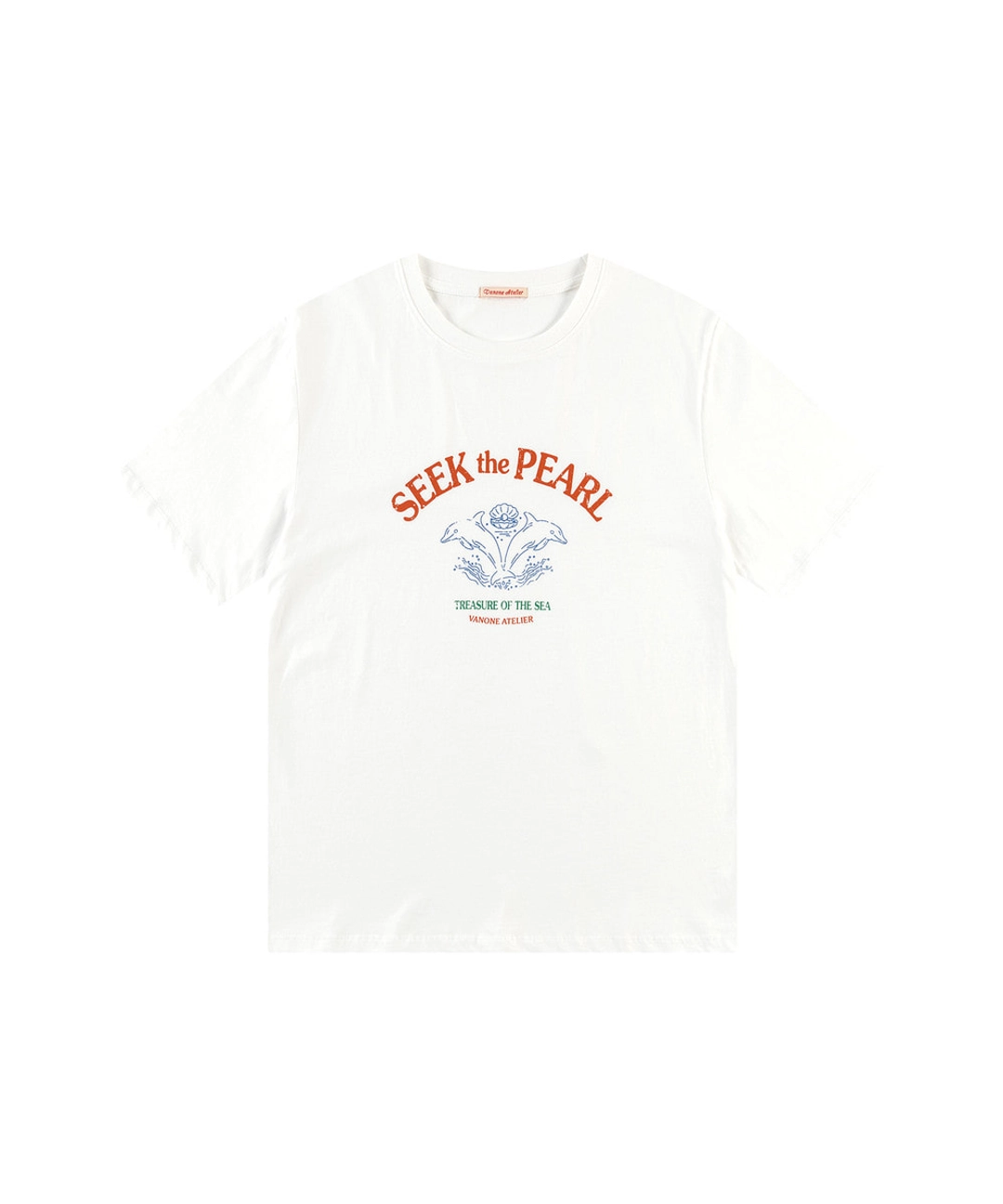 반원 아뜰리에 A3617 Dolphin 피그먼트 티셔츠_White 상품 이미지 1