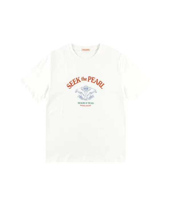 A3617 Dolphin 피그먼트 티셔츠_White