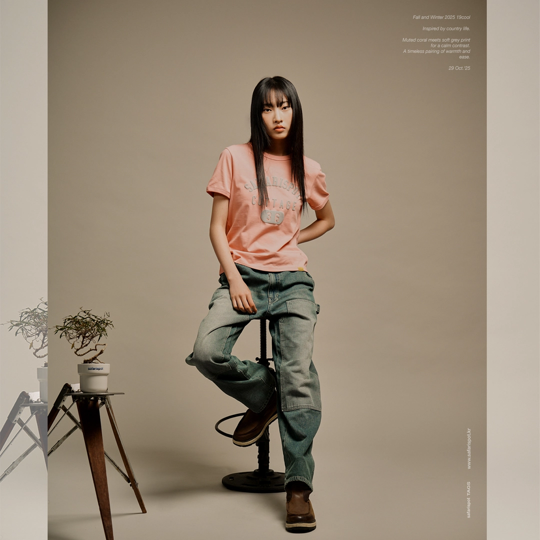 사파리스팟 1/2 Country Farmer Tee (Coral) 상품 이미지 2