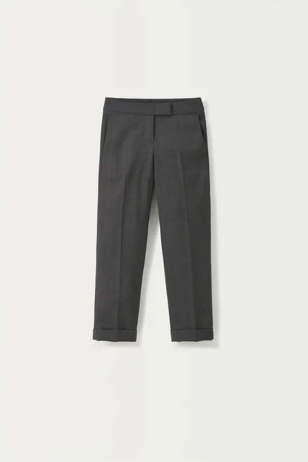Ellis cuff wool pants (Deep gray)