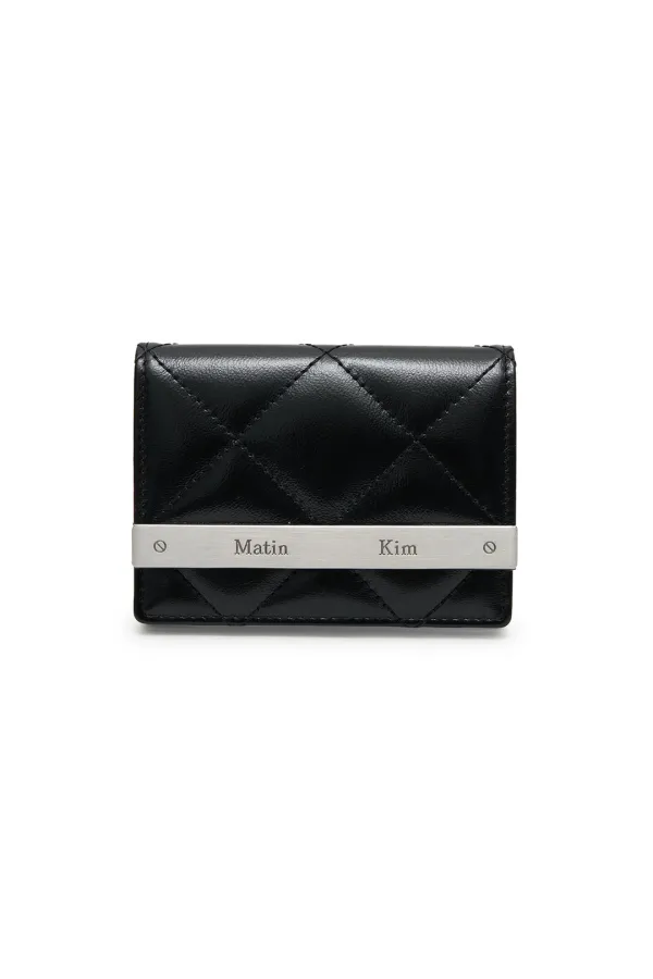 PUFF QUILT WALLET IN BLACK