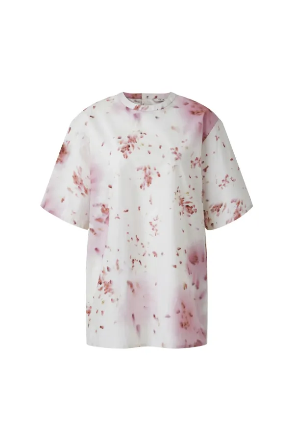 ROUND COTTON  BLOUSE (HIBISCUS PINK)