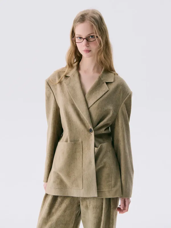 25 Corduroy 2-Way Jacket_Light Khaki