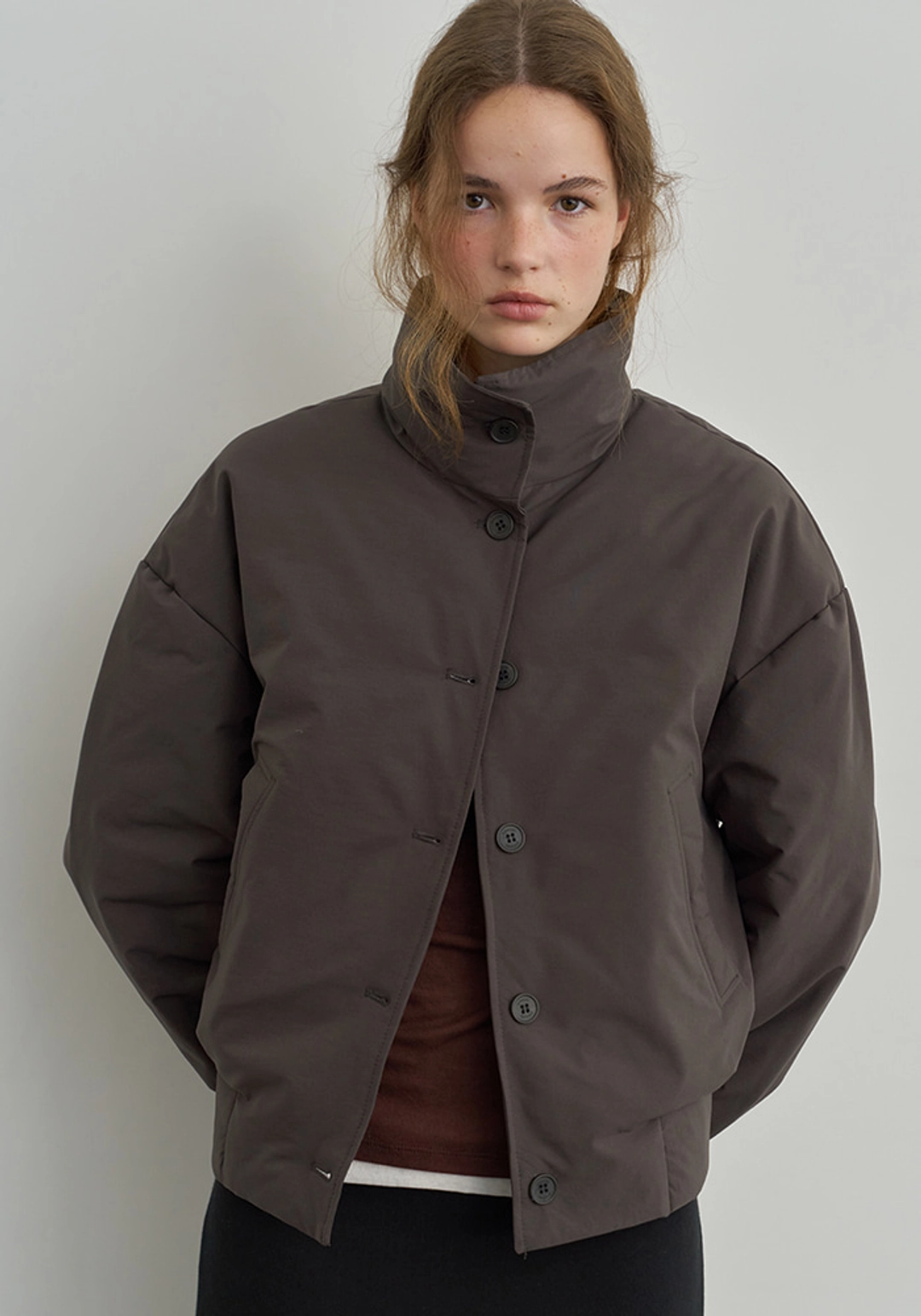 이브세이지 Padded blouson (Brown) 상품 이미지 2