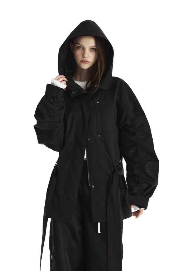 Hooded Half Field Jumper [ Black ]